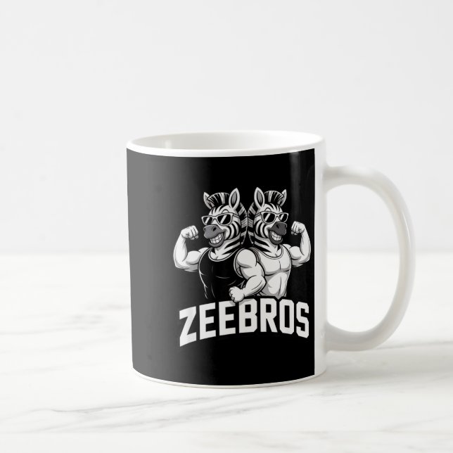 Zeebros Cute Zebra Duo Design For Zebros Lovers  Kaffeetasse (Rechts)
