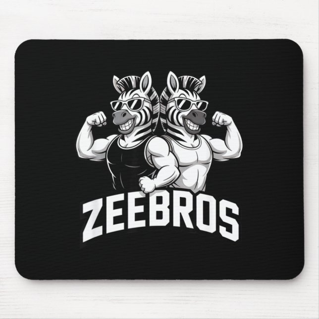 Zeebros Cute Zebra Duo Design For Zebros Lovers  Mousepad (Vorne)