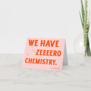 Zeeeero Chemie Valentinstagskarte Feiertagskarte