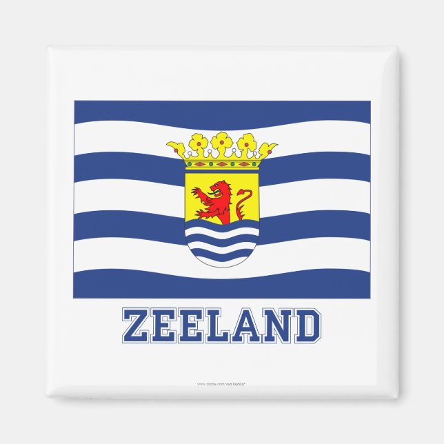 Zeeland Flag mit Namen Magnet (Vorne)