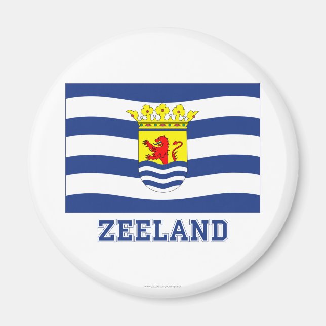 Zeeland Flag mit Namen Magnet (Vorne)