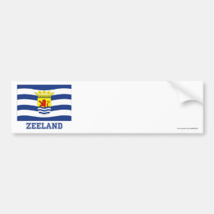 Zeeland-Flagge mit Namen Autoaufkleber