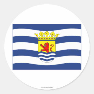 Zeeland-Flagge Runder Aufkleber