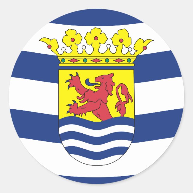 Zeeland, Niederlande Runder Aufkleber (Vorderseite)
