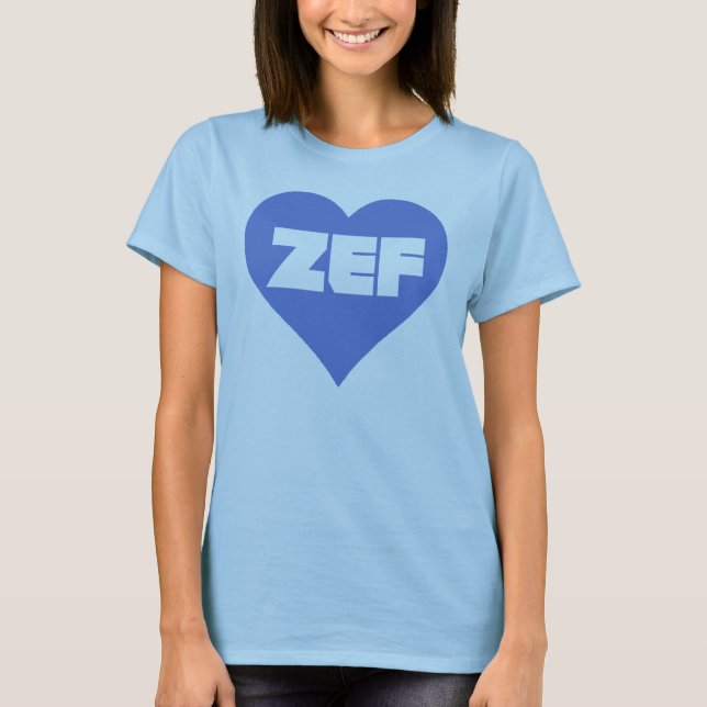 ZEF BLAU T-Shirt (Vorderseite)