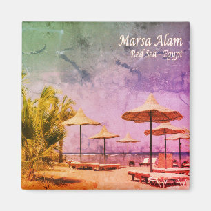 zEG035 MARSA ALAM Beach, Rotes Meer, Ägypten, Kühl Magnet