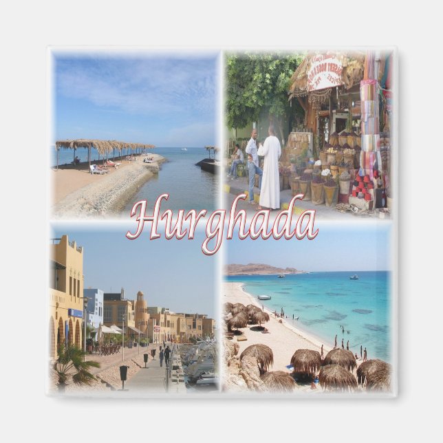 zEG061 HURGHADA, Rotes Meer, Mosaik, Afrika, Kühls Magnet (Vorne)