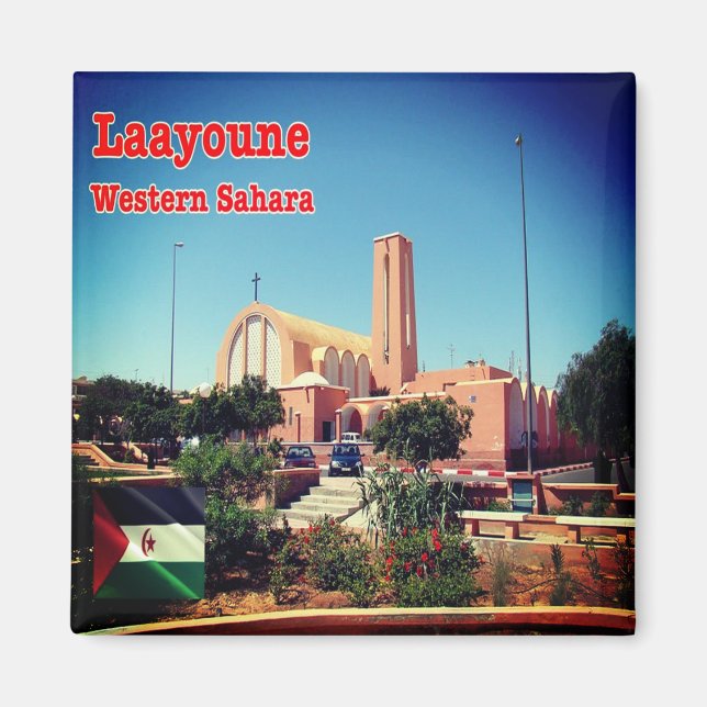 zEH004 LAAYOUNE, Western Sahara, Afrika, Kühlschra Magnet (Vorne)