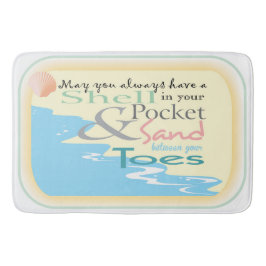 Zehen im Sand große Badematte