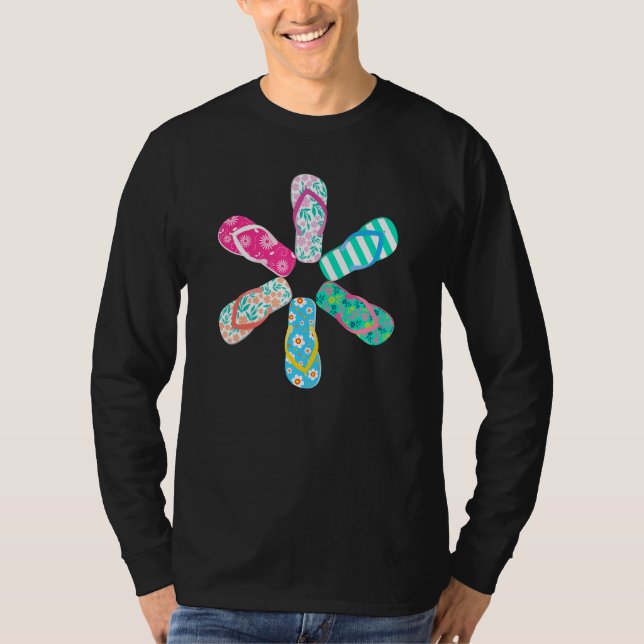 Zehenseparator Sommerflip Flops Beach Mode T-Shirt (Vorderseite)