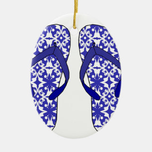 Zehenstegsandalen Keramik Ornament