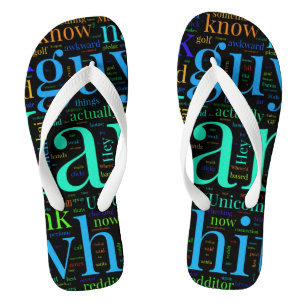 Zehenstegsandalen mit wiederholtem Namensdesign Flip Flops