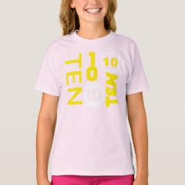 Zehn 10 GEBURTSTAGES T-Shirt
