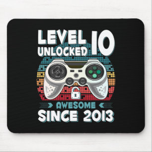 Zehn 10-jähriger Geburtstag Sohn Junge Lustiger Ga Mousepad