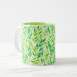 Zehn Blätter. Zweifarbige Tasse