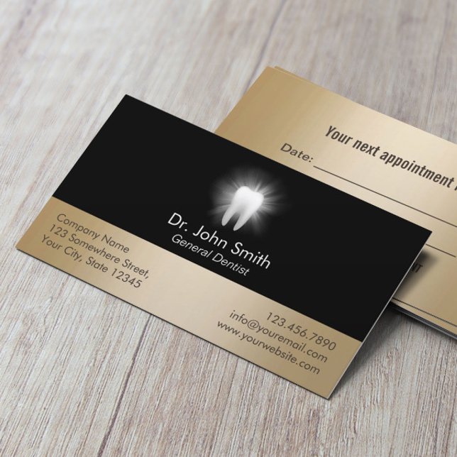 Zehn blühende Schwarz & Gold Zahnpflege Termin (Von Creator hochgeladen)