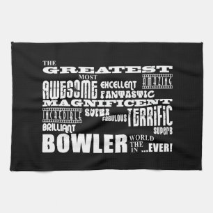 Zehn Button Bowling Bowlers Beste Bowler-Welt je Geschirrtuch