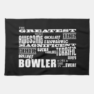Zehn Button Bowling Bowlers Beste Bowler-Welt je Geschirrtuch