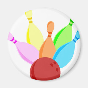 Zehn Button Bowling Magnet