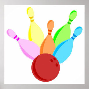 Zehn Button Bowling Poster