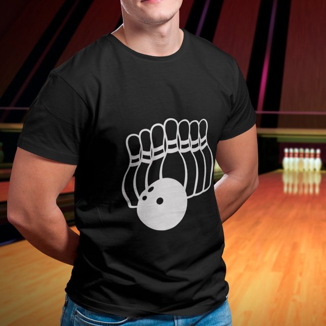 Zehn Button Bowling Team Logo T-Shirt (Von Creator hochgeladen)