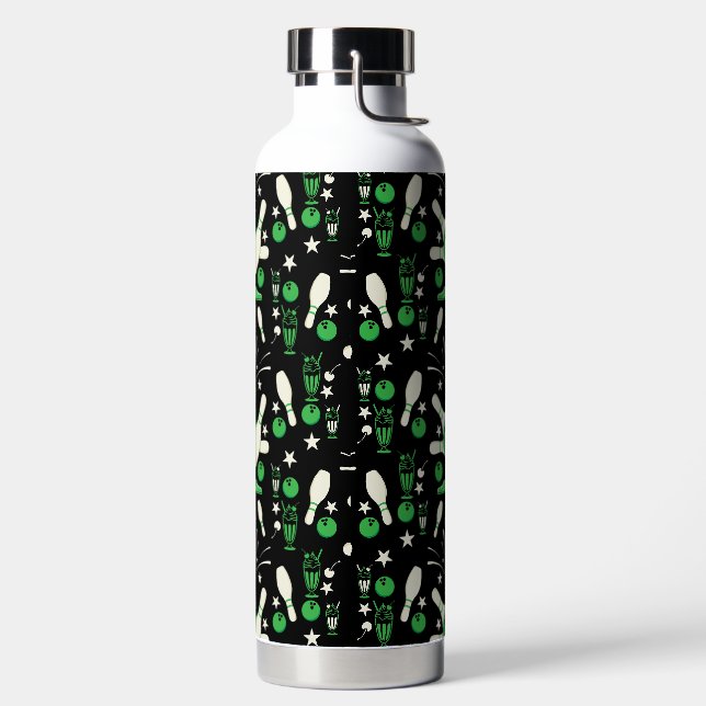 Zehn Button Bowling Wohngestaltung Trinkflasche (links)