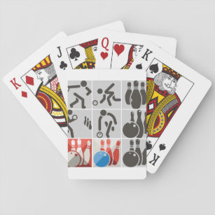 Zehn Button-Bowlings-Ikonen-Spielkarten Spielkarten