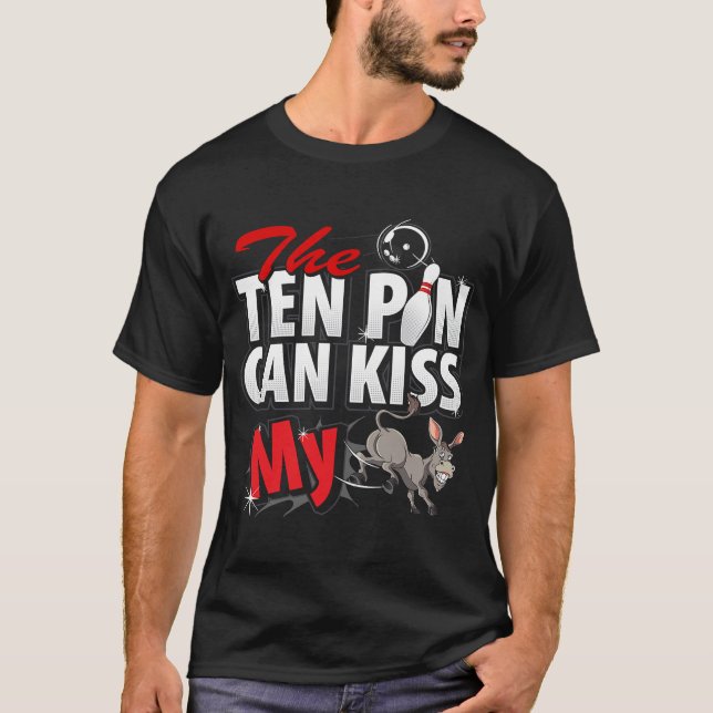 Zehn Buttone können mir Küssen Sie wissen, was Bow T-Shirt (Vorderseite)
