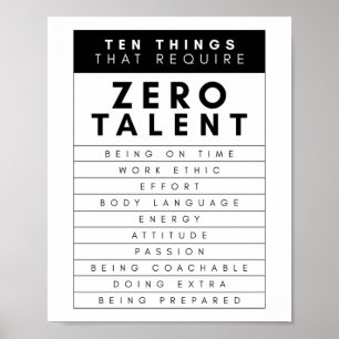 Zehn Dinge, die kein Talent erfordern Poster