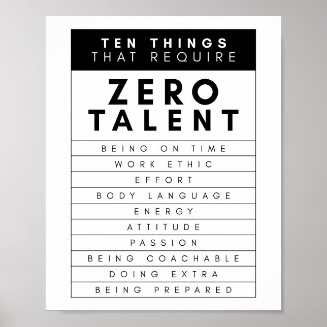 Zehn Dinge, die kein Talent erfordern Poster (Vorne)