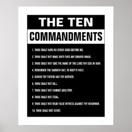 Zehn Gebote Bible Verse Christlich Religiöse Poster