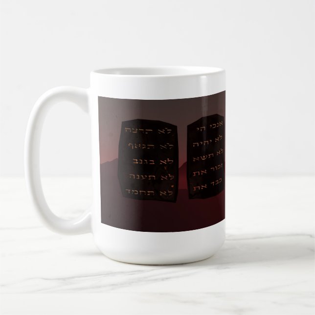 Zehn Gebote Kaffeetasse (Links)