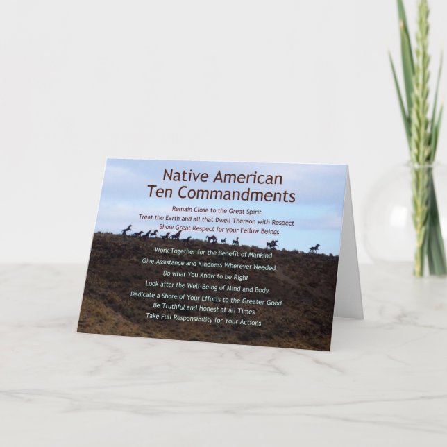 Zehn Gebote Karte (Vorderseite)