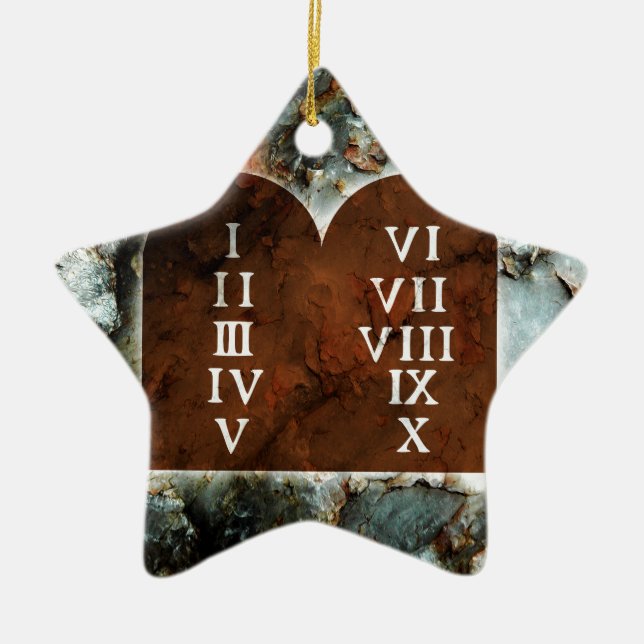 Zehn Gebote Keramikornament (Vorne)