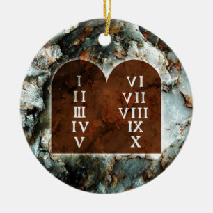 Zehn Gebote Keramikornament