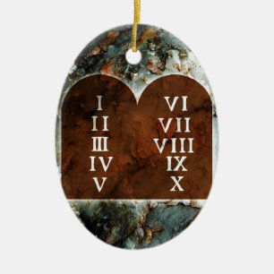 Zehn Gebote Keramikornament