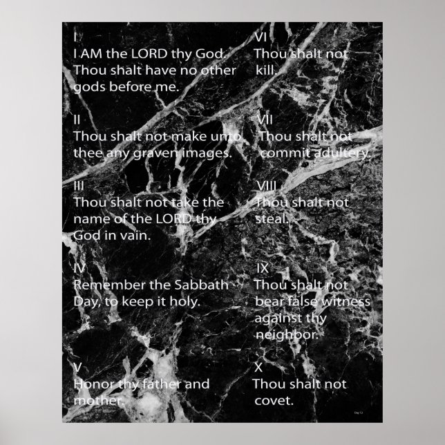 Zehn Gebote Poster (Vorne)