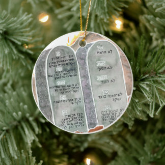 Zehn Gebote Stone Tablets Jesse Tree Keramik Ornament