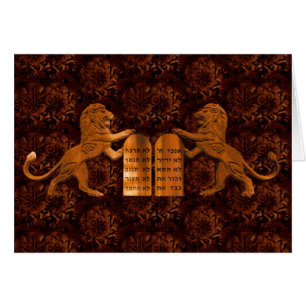 Zehn Gebote und Löwen