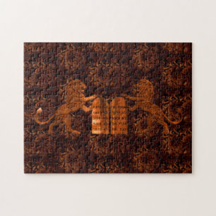 Zehn Gebote und Löwen