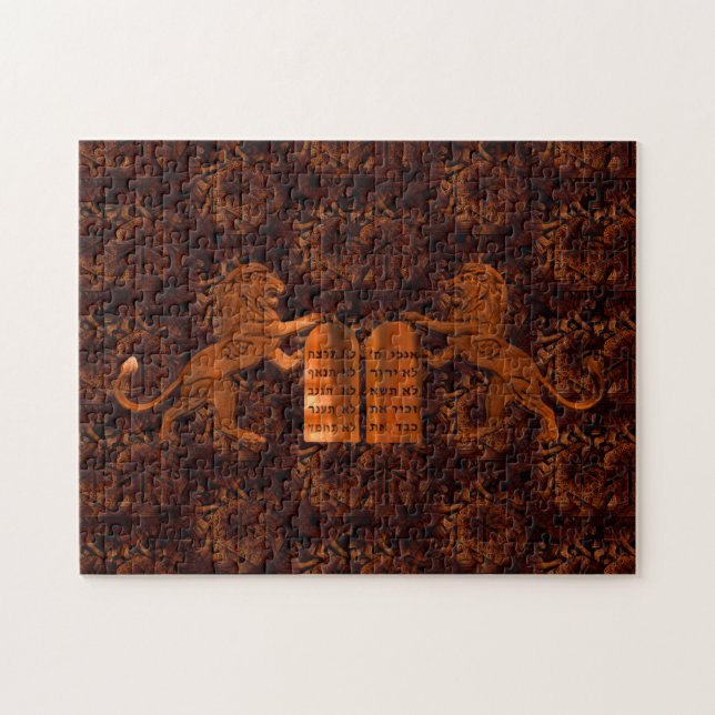 Zehn Gebote und Löwen (Horizontal)