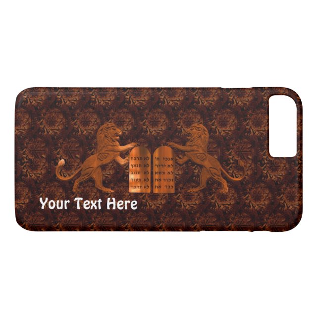 Zehn Gebote und Löwen Case-Mate iPhone Hülle (Rückseite (Horizontal))