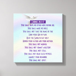 Zehn Gebote - Wrapped Canvas (Glanz) Leinwanddruck