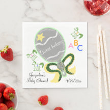 Zehn Gelbe und grüne Baby Rattle Baby Dusche