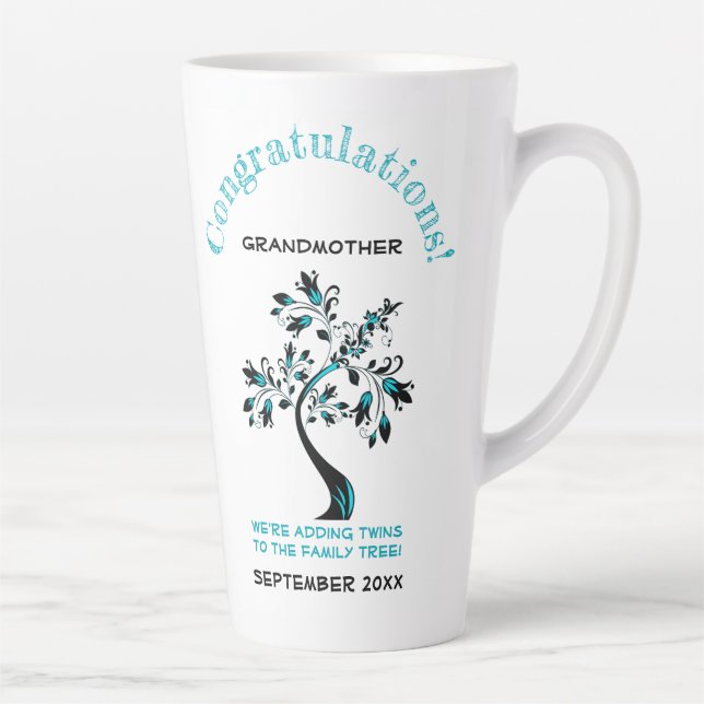 Zehn Großmutter als rosa blauer Stammbaum Milchtasse (Rechts)