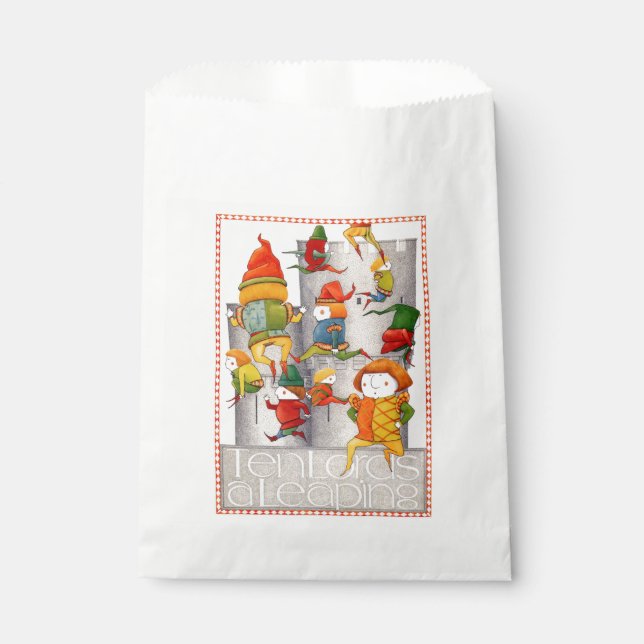 ZEHN GRÜNE UND LEITENDE FUSSGräber Geschenktütchen (Vorderseite)