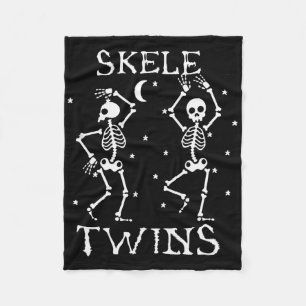Zehn Halloween Matching Skeletwagen Funny Dancing Fleecedecke