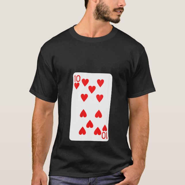 Zehn Hörnerinnen, die Halloween-Costu Karten spiel T-Shirt (Vorderseite)