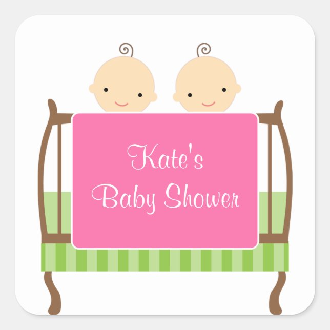 Zehn in rosa Crib Stickers (Vorderseite)