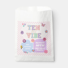 Zehn ist ein Vibe Preppy Patch 10. Geburtstagspart Geschenktütchen